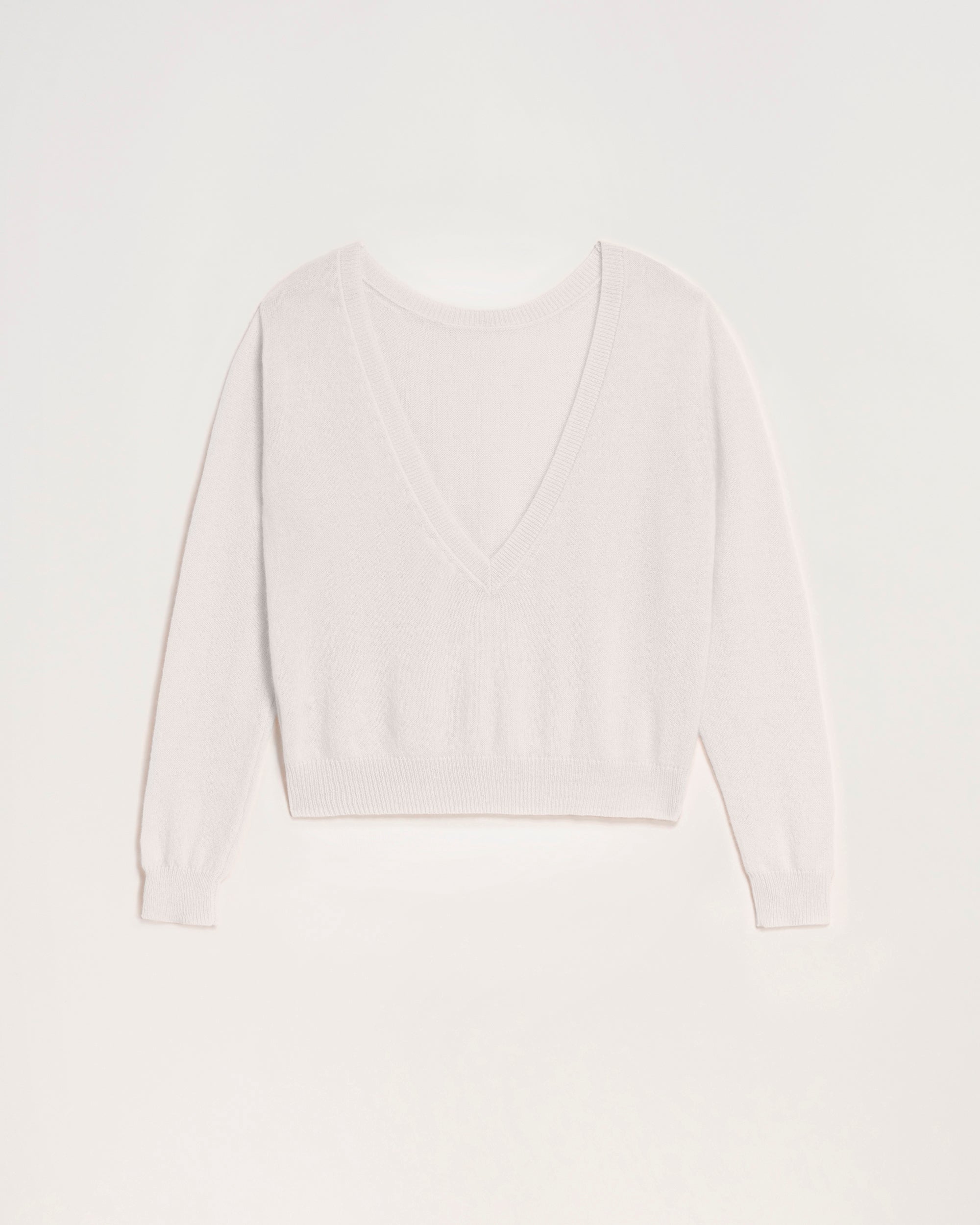 Pull réversible Light en cachemire - Ecru