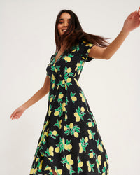 Robe longue Paola en soie - Black Lemons