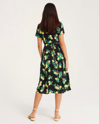 Robe longue Paola en soie - Black Lemons