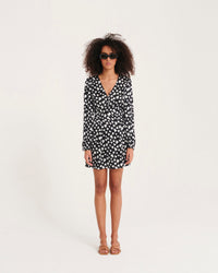 Robe courte Lily en soie - Black Litte Heart