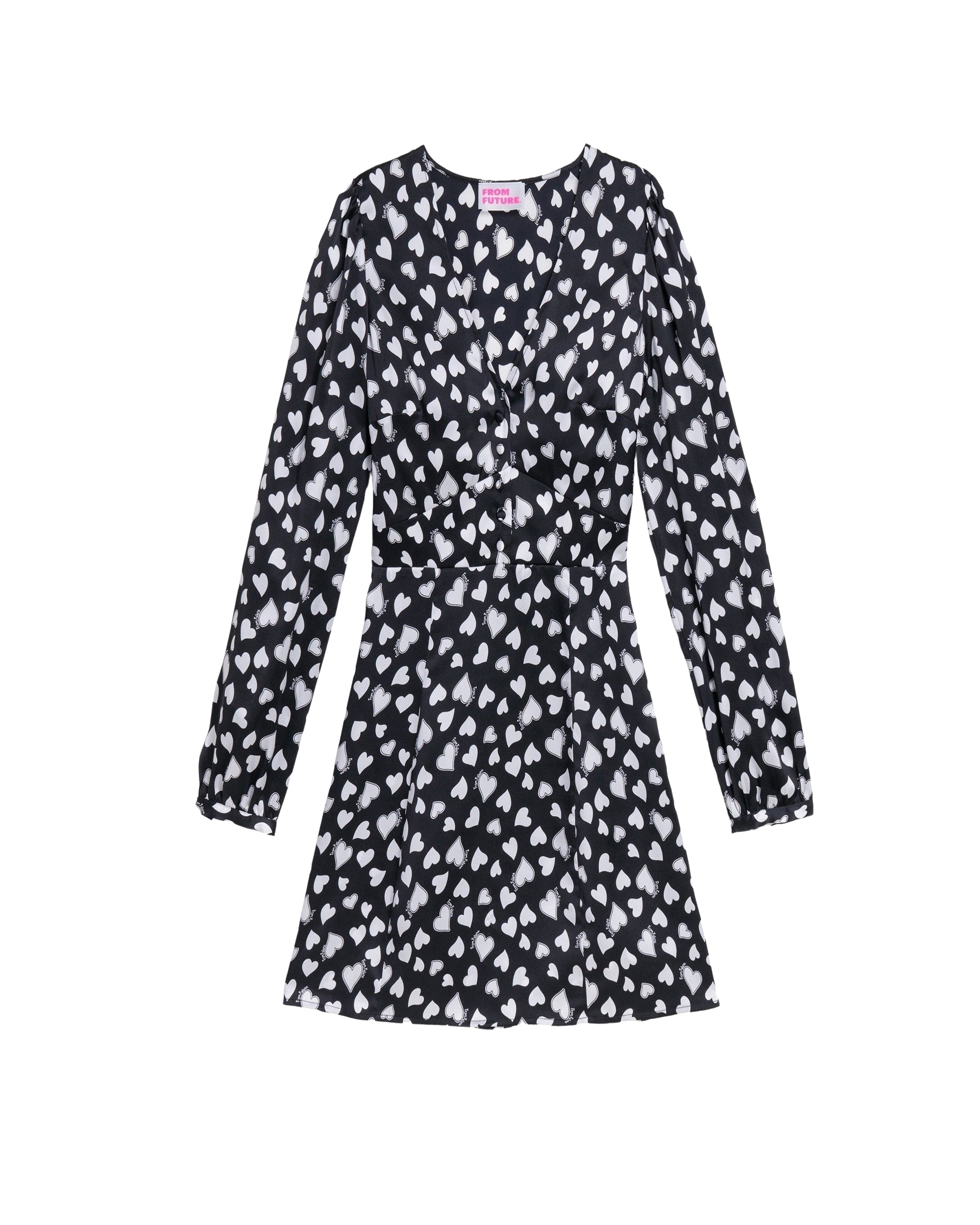 Robe courte Lily en soie - Black Litte Heart