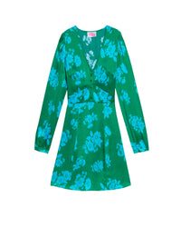 Robe courte Lily en soie - Big Bouquet