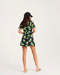 Robe courte Giulia en soie - Black Lemons