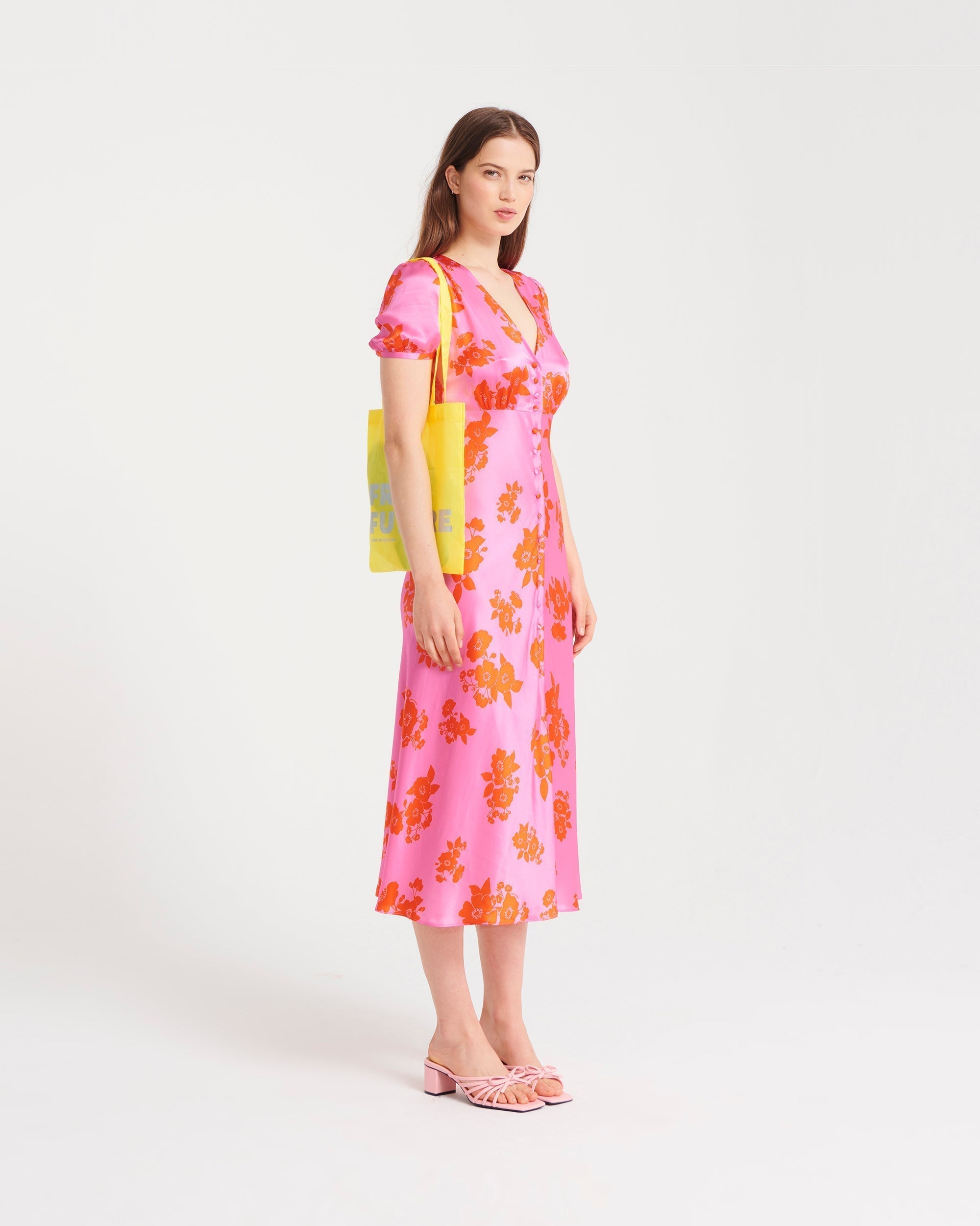 Robe longue Scarlett en soie - Big Bouquet