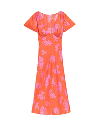 Robe longue Denise en soie - Big Bouquet
