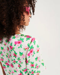 Robe longue Rosa en soie - Off White Little Heart