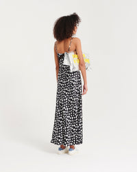 Robe longue Carly en soie - Black Litte Heart