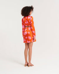 Robe courte Lolly en soie - Big Bouquet