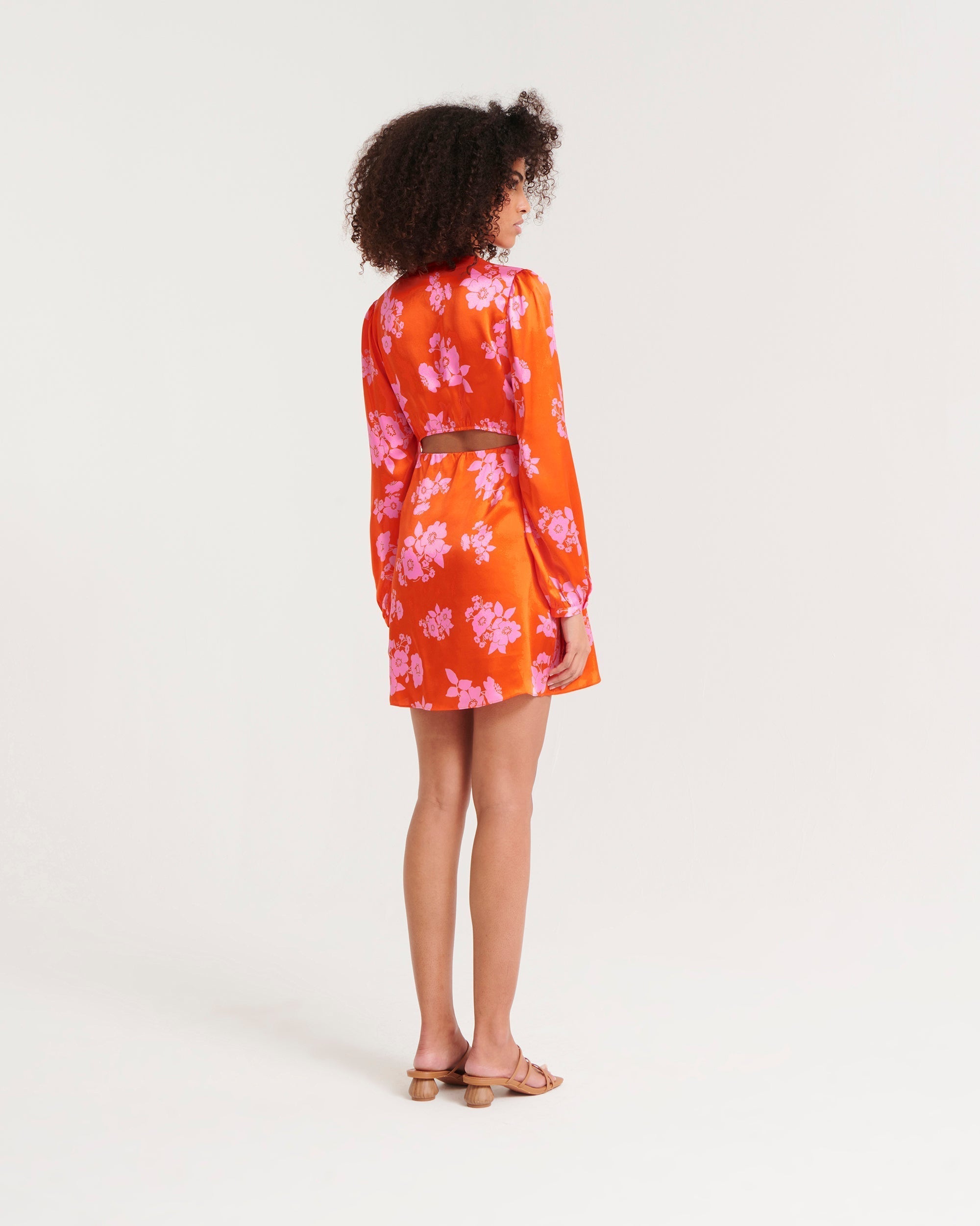 Robe courte Lolly en soie - Big Bouquet