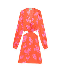 Robe courte Lolly en soie - Big Bouquet