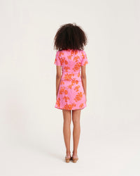 Robe courte Masha en soie - Big Bouquet