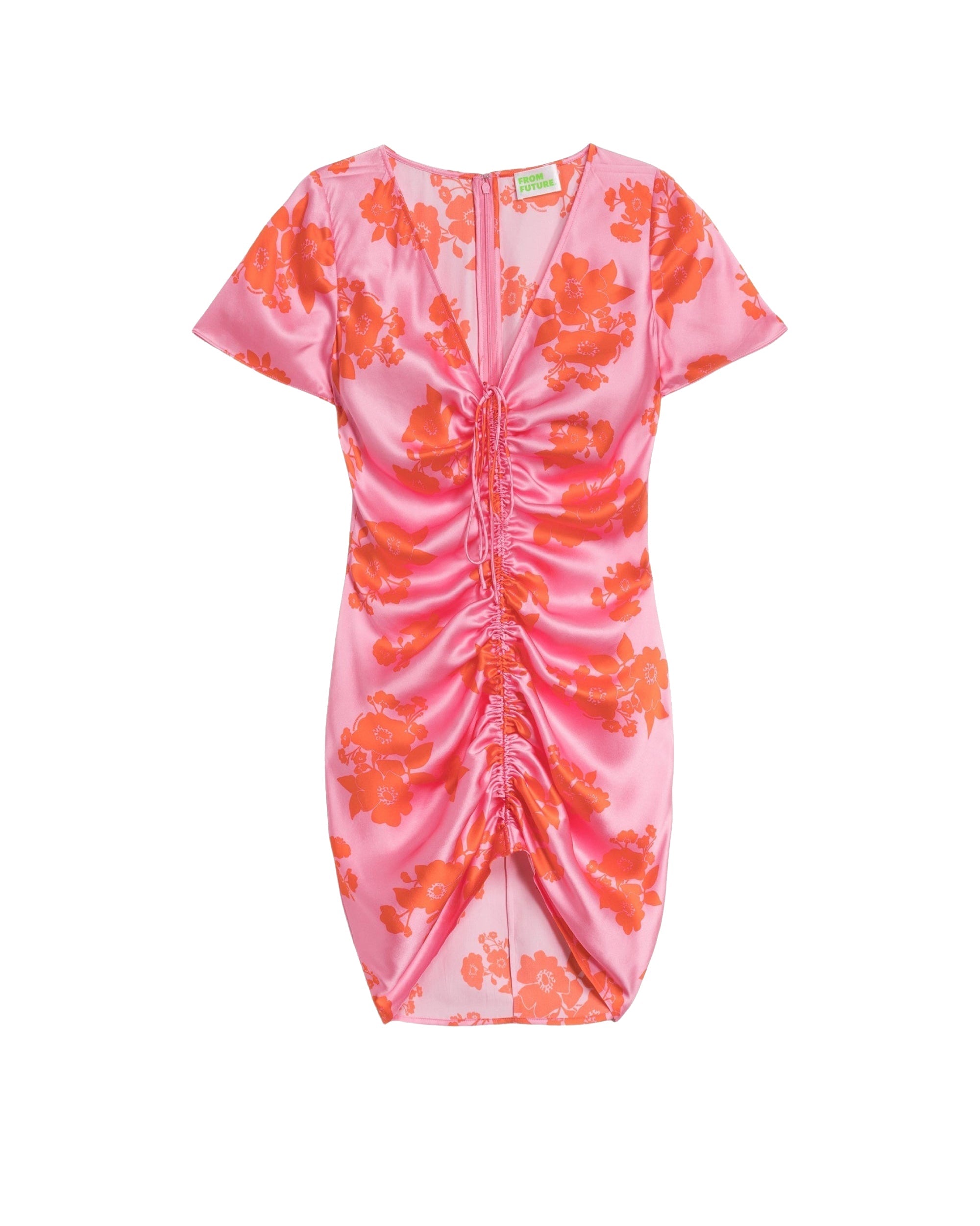Robe courte Masha en soie - Big Bouquet
