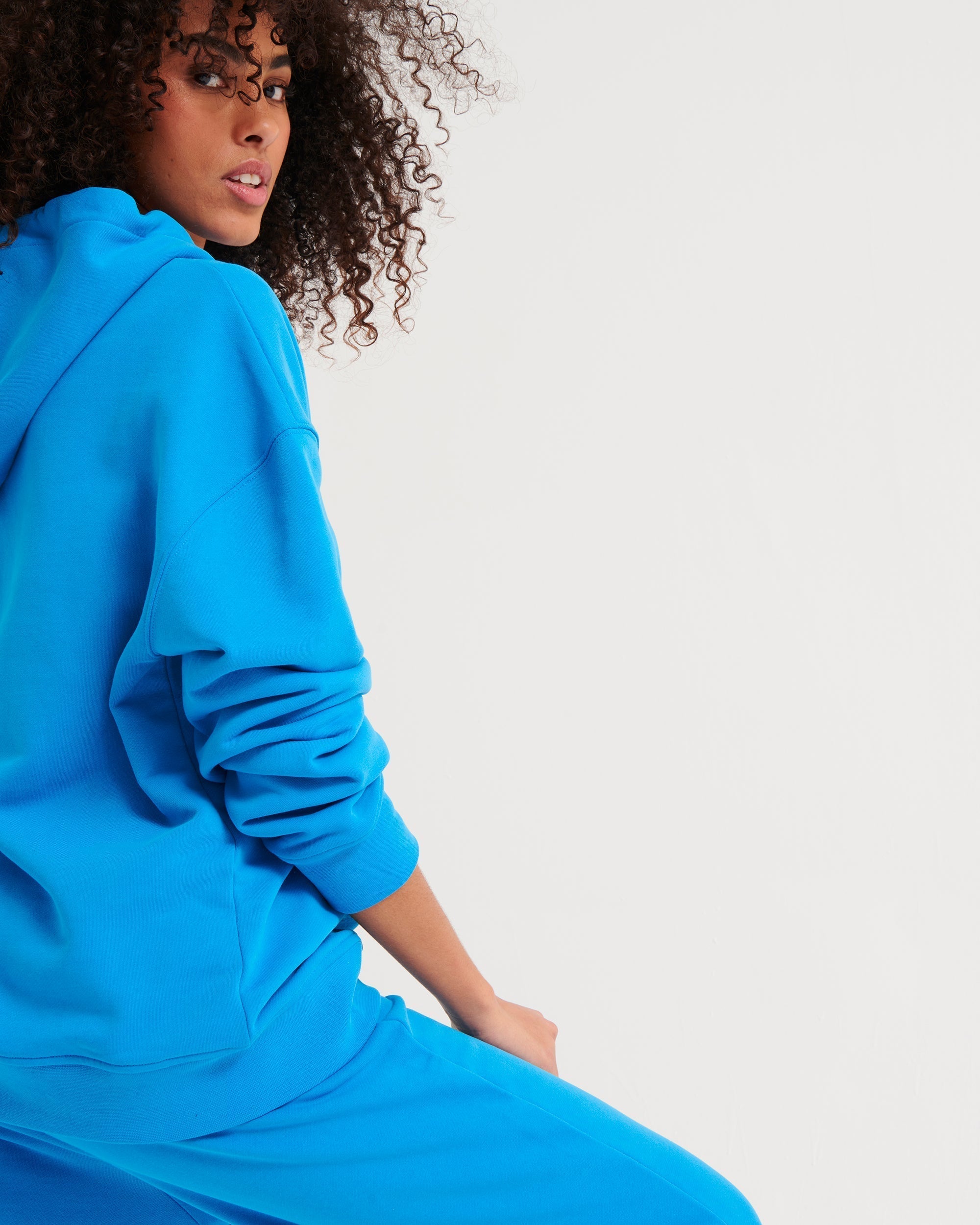 Hoodie unisexe oversize à broderie - Royal Blue
