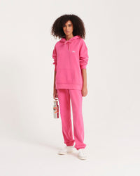 Hoodie unisexe oversize à broderie - Neon Pink