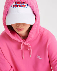 Hoodie unisexe oversize à broderie - Neon Pink