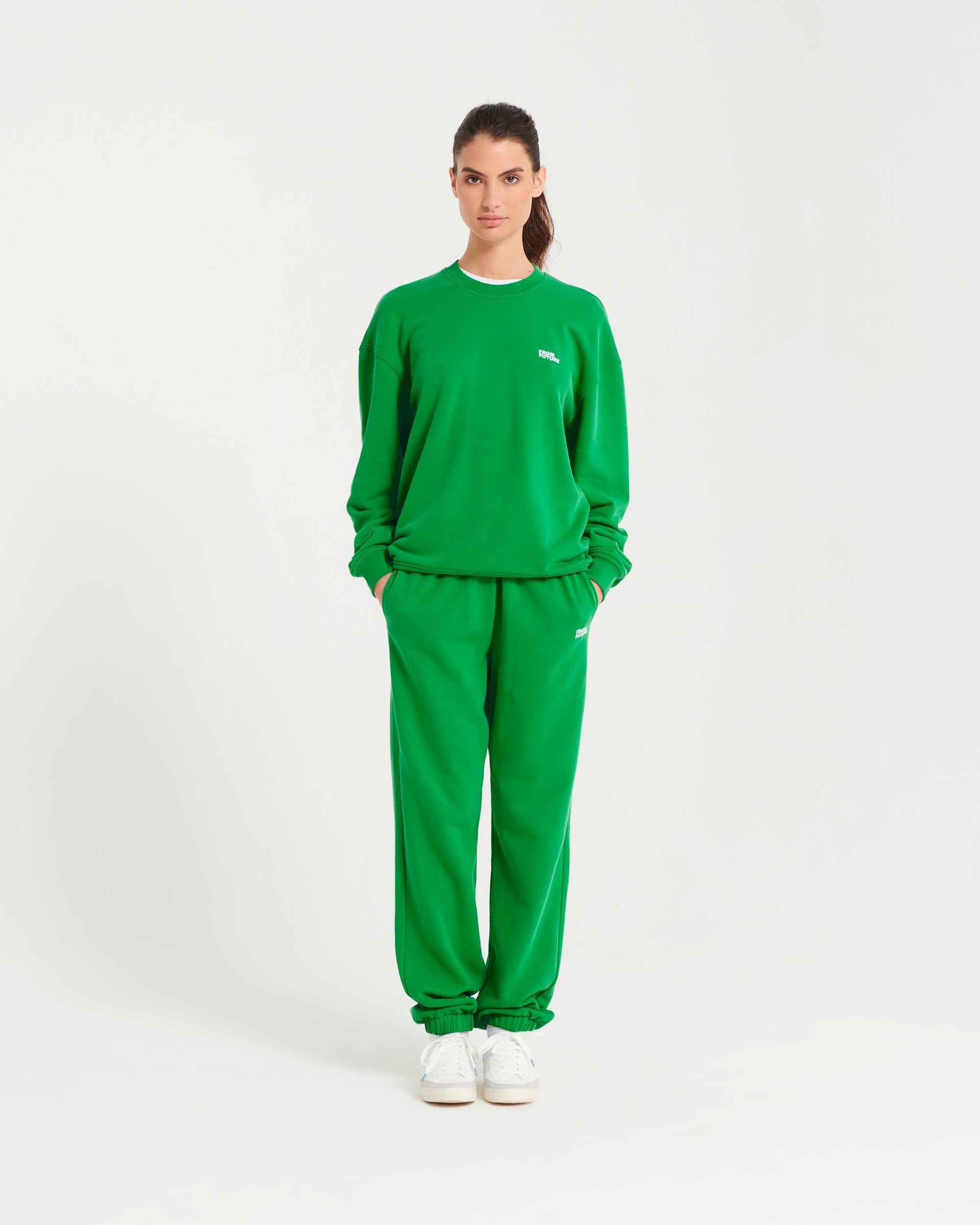 Sweat classique à col rond - Summer Green