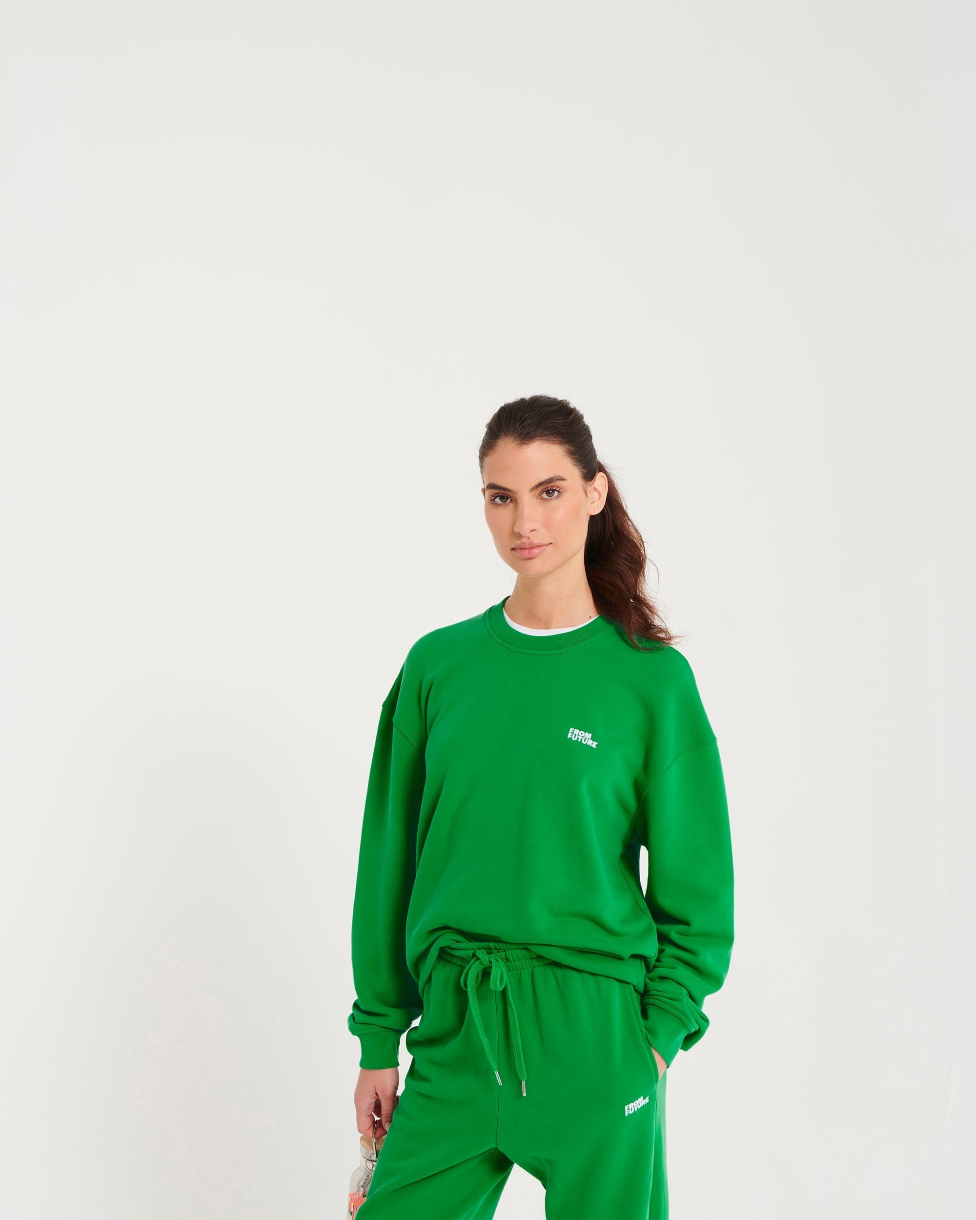 Sweat classique à col rond - Summer Green