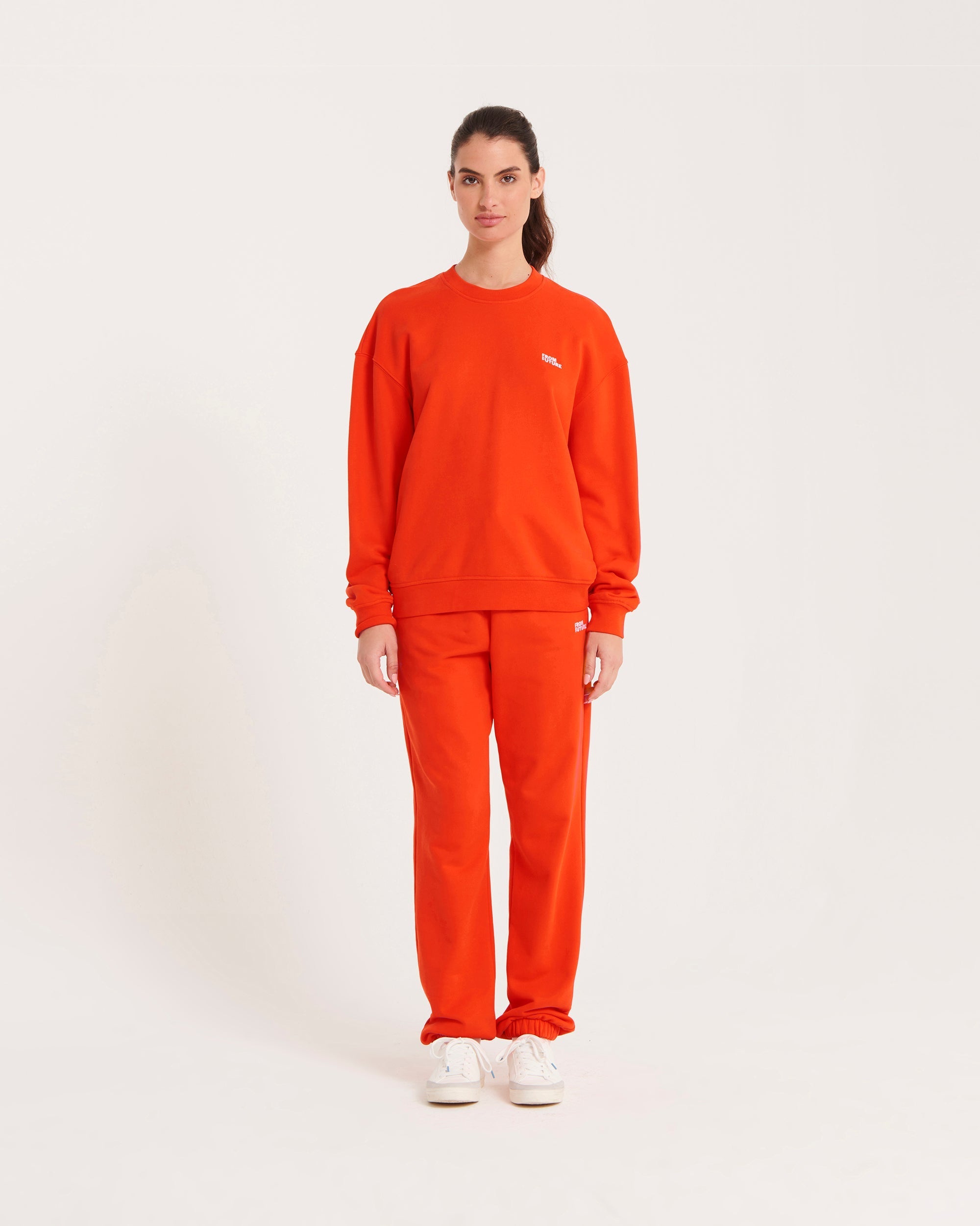 Sweat classique à col rond - Neon Orange