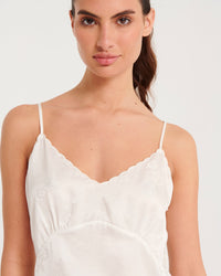 Caraco Elia en soie - Jacquard Off White