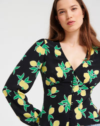 Blouse Sofia en soie - Black Lemons