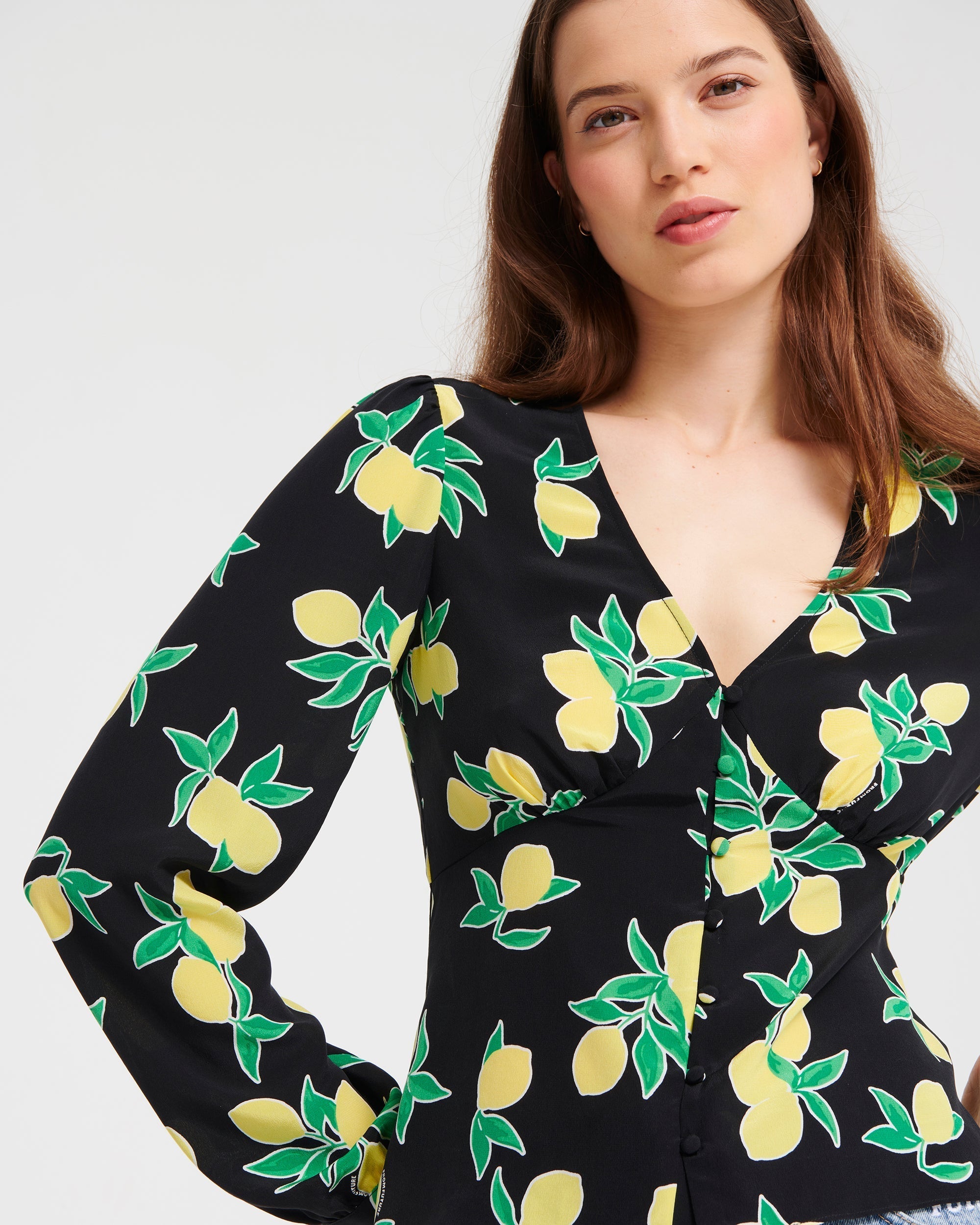 Blouse Sofia en soie - Black Lemons