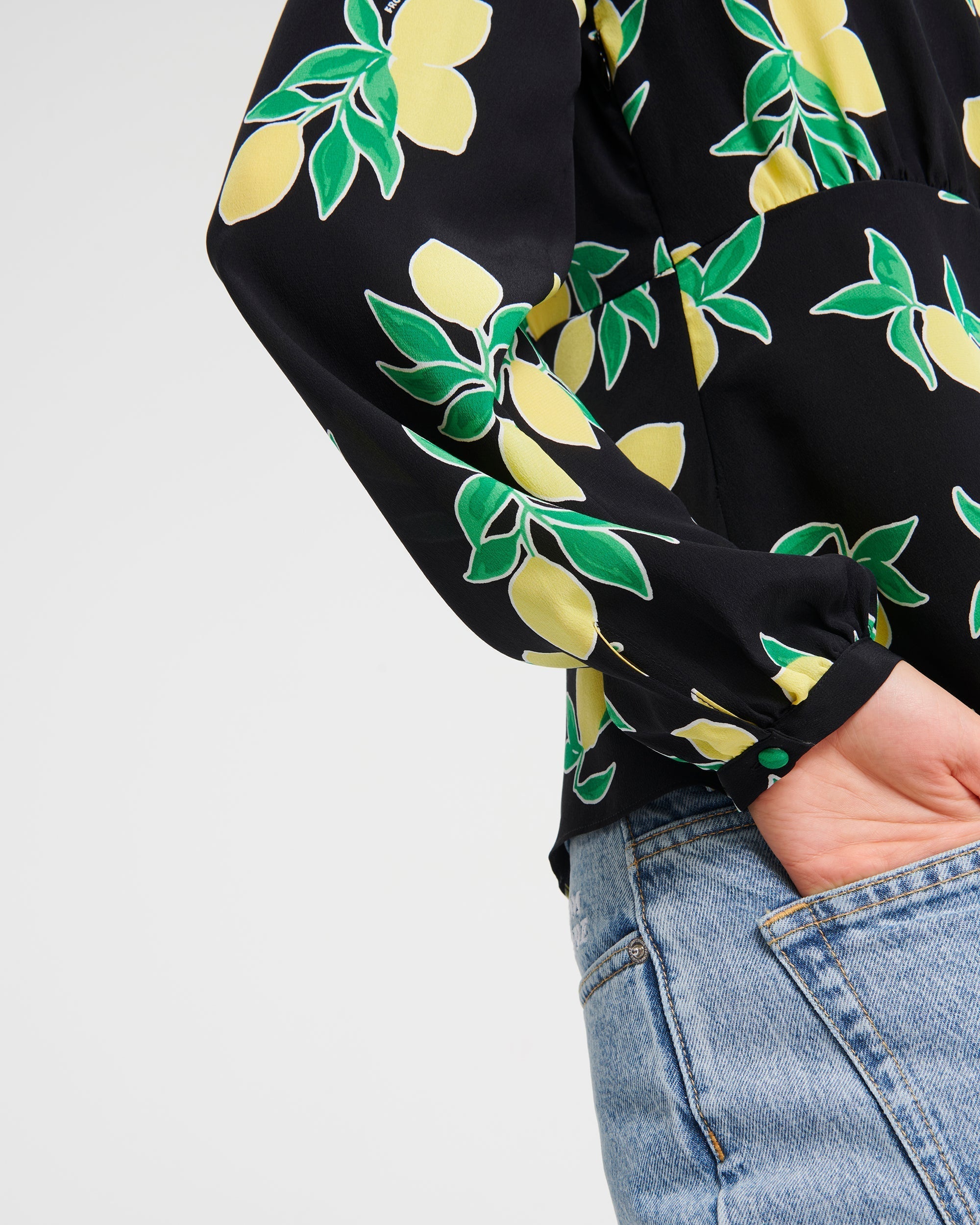 Blouse Sofia en soie - Black Lemons