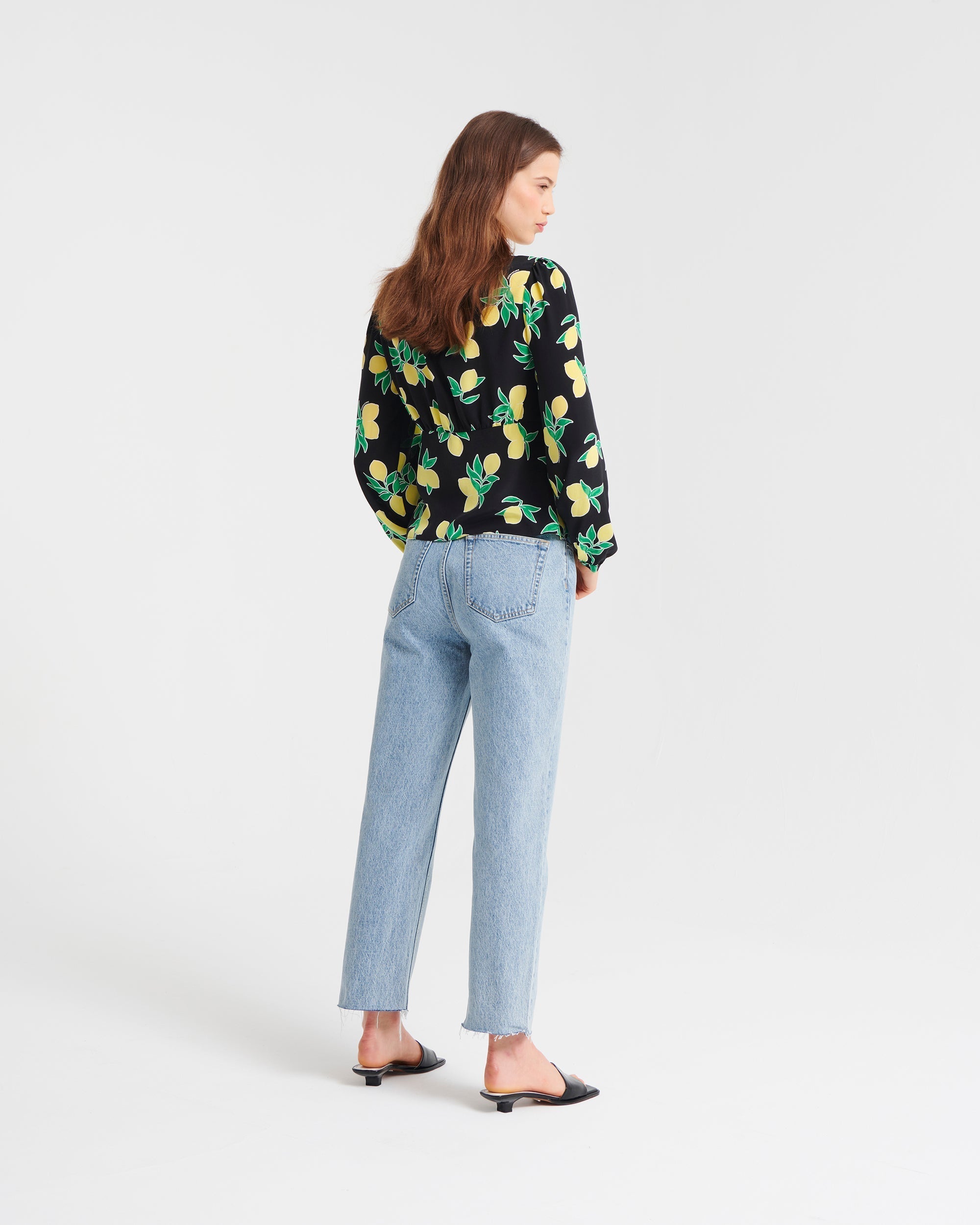Blouse Sofia en soie - Black Lemons
