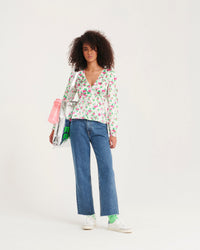 Blouse Sofia en soie - Off White Little Heart