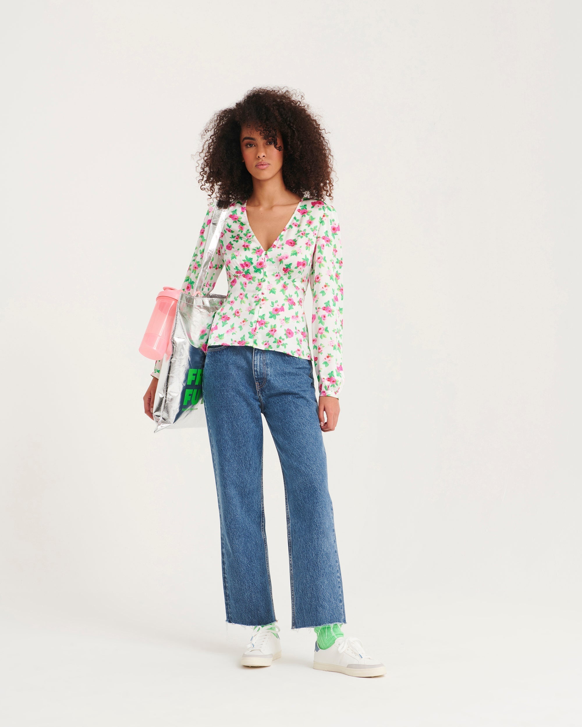 Blouse Sofia en soie - Off White Little Heart