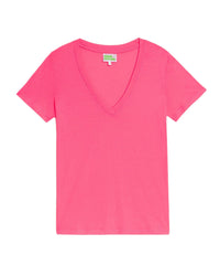 T-shirt classique Supima à col V - Rainbow Pink