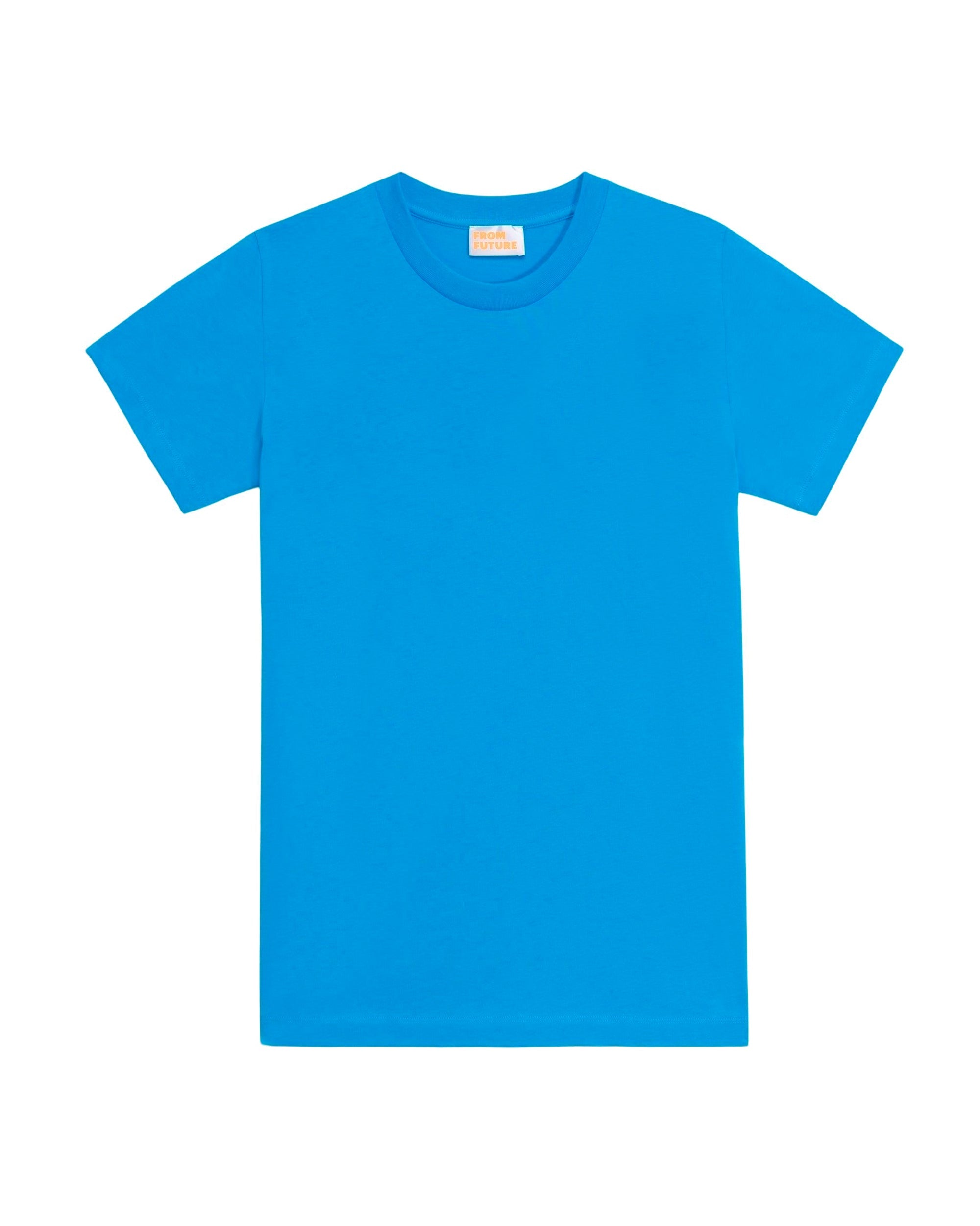 T-shirt Boyfriend à col rond - Diva Blue
