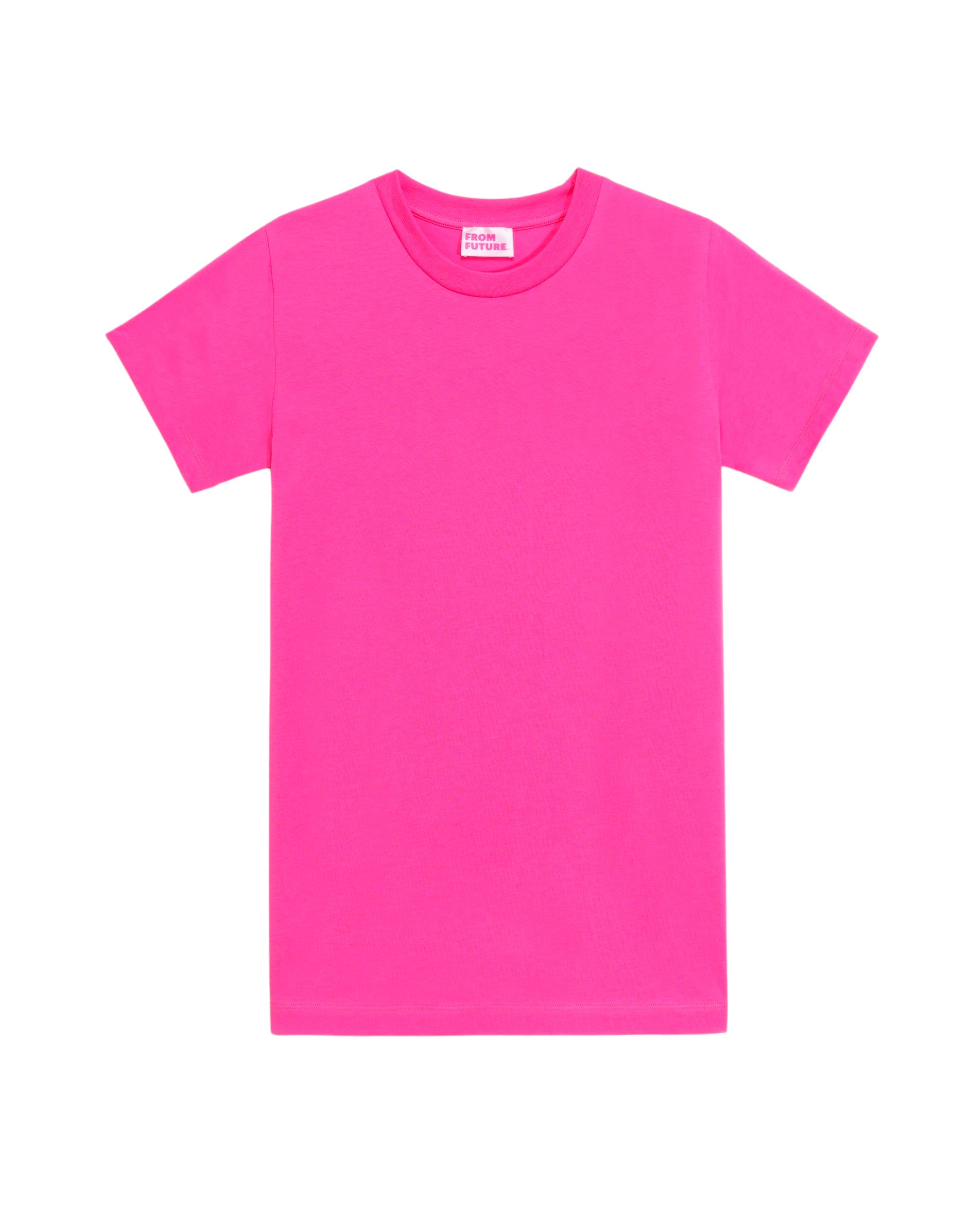 T-shirt Boyfriend à col rond - Neon Pink