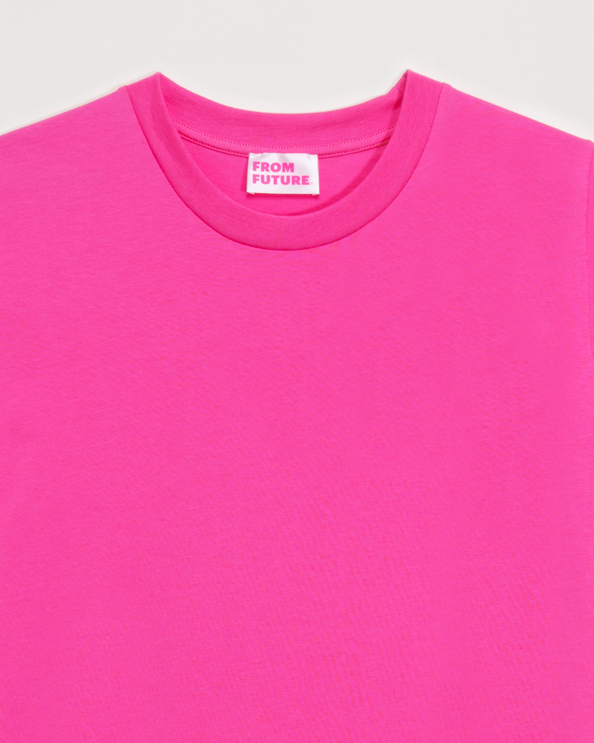 T-shirt Boyfriend à col rond - Neon Pink