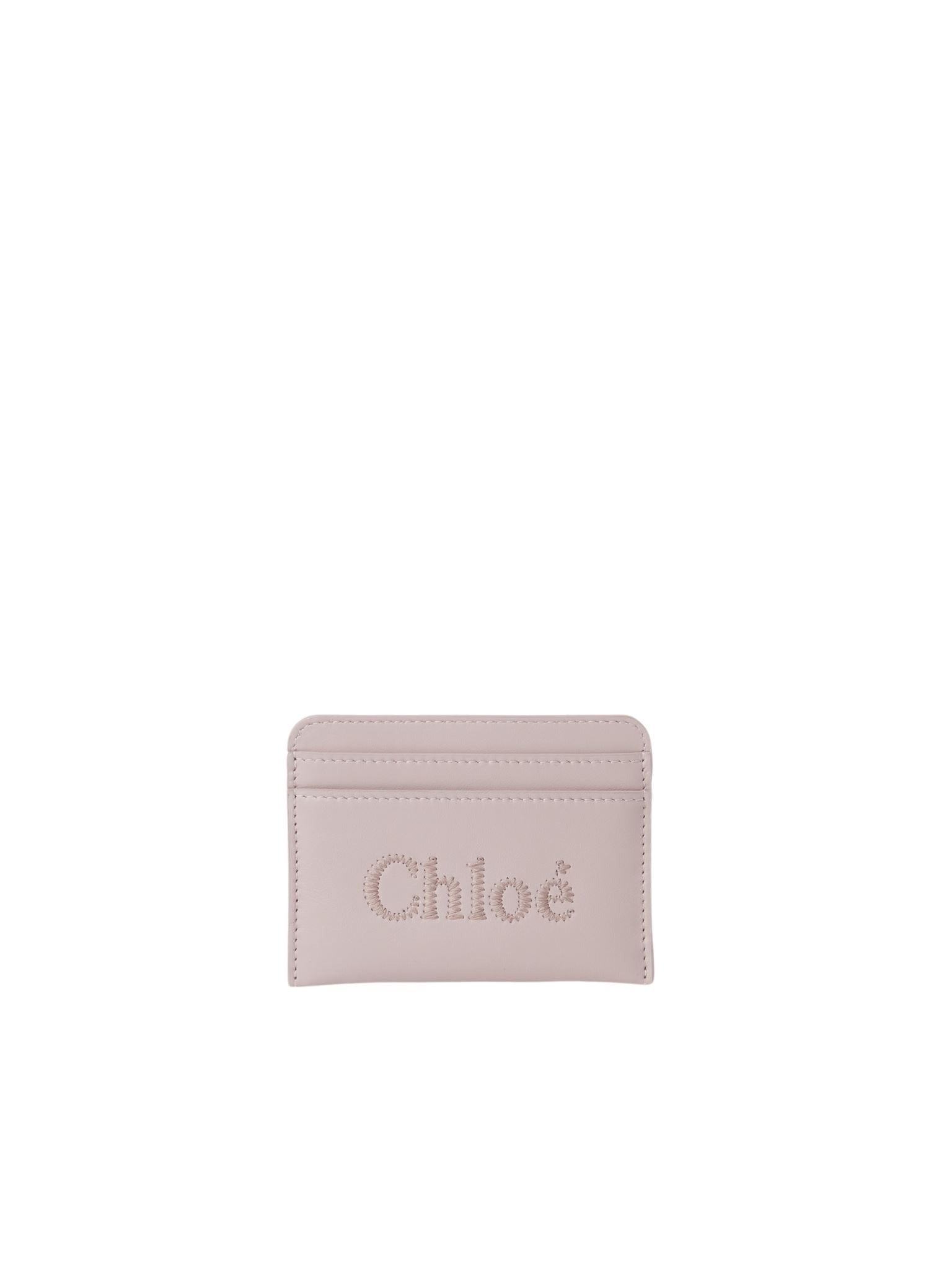 Porte-cartes Chloé Sense en cuir - Misty Lavender