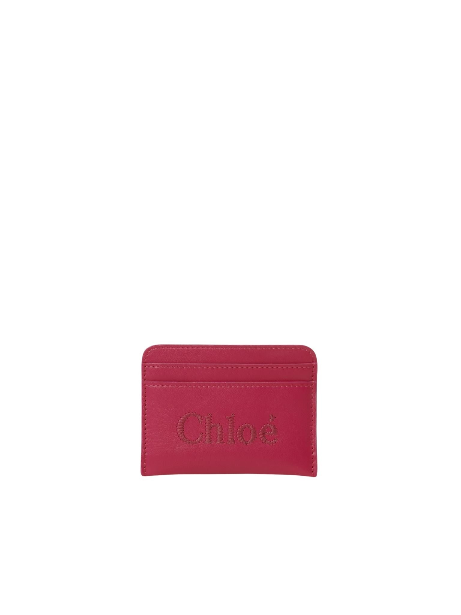 Porte-cartes Chloé Sense en cuir - Fizzy Pink