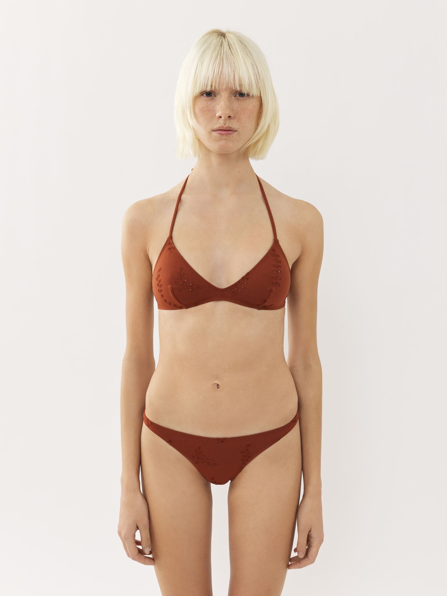 Haut de bikini triangle Papuasia Chloé x Eres - Red Ochre