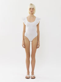 Maillot de bain une pièce volanté Philippine Chloé x Eres - Iconic Milk