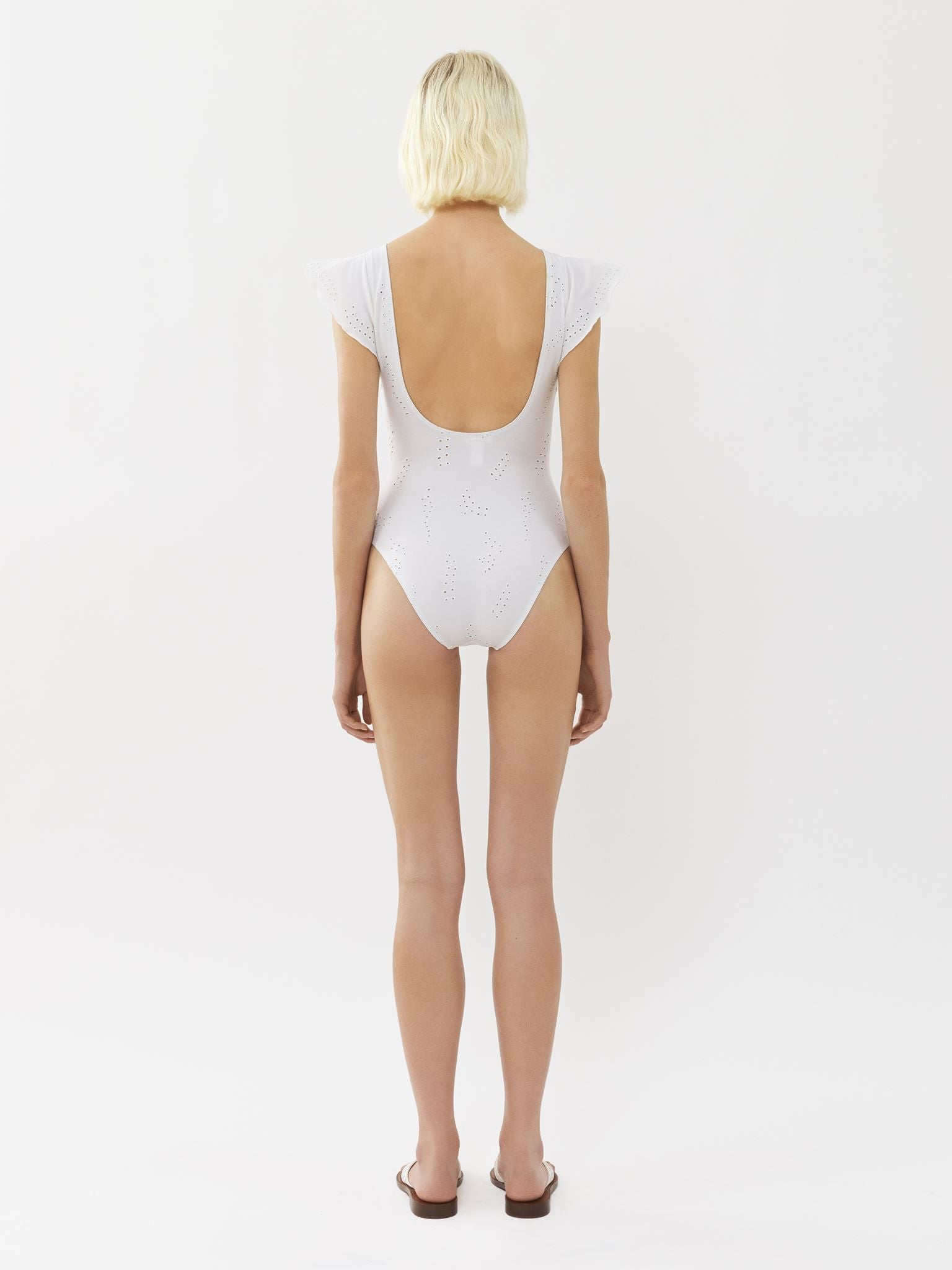 Maillot de bain une pièce volanté Philippine Chloé x Eres - Iconic Milk