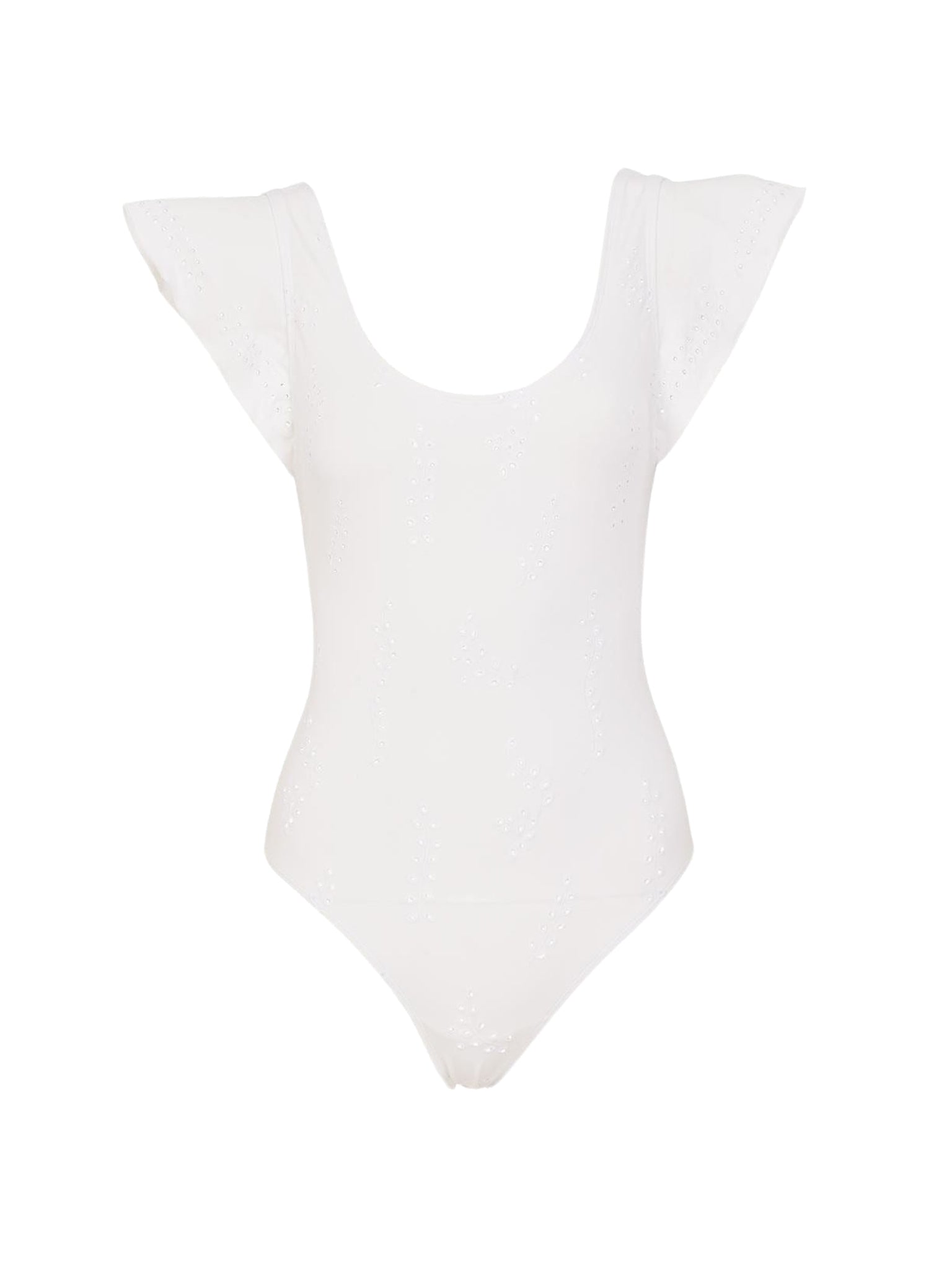 Maillot de bain une pièce volanté Philippine Chloé x Eres - Iconic Milk
