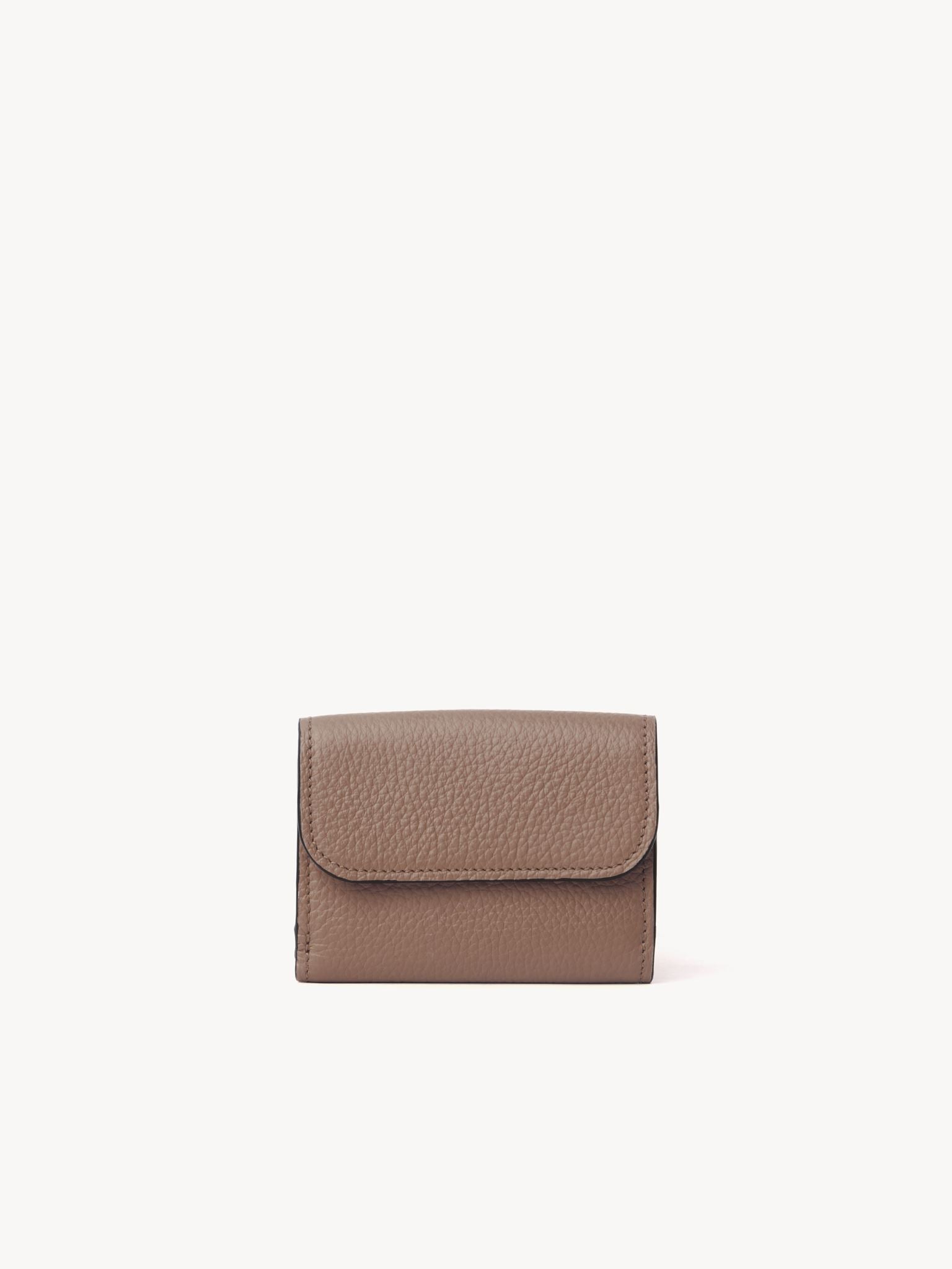 Mini portefeuille à trois volets Alphabet en cuir - Rose Des Bois