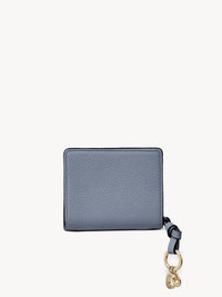 Portefeuille compact zippé Alphabet en cuir - Storm Blue
