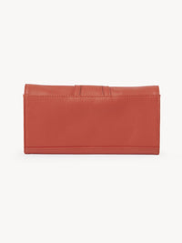 Portefeuille long Hana en cuir - Orange Gitane