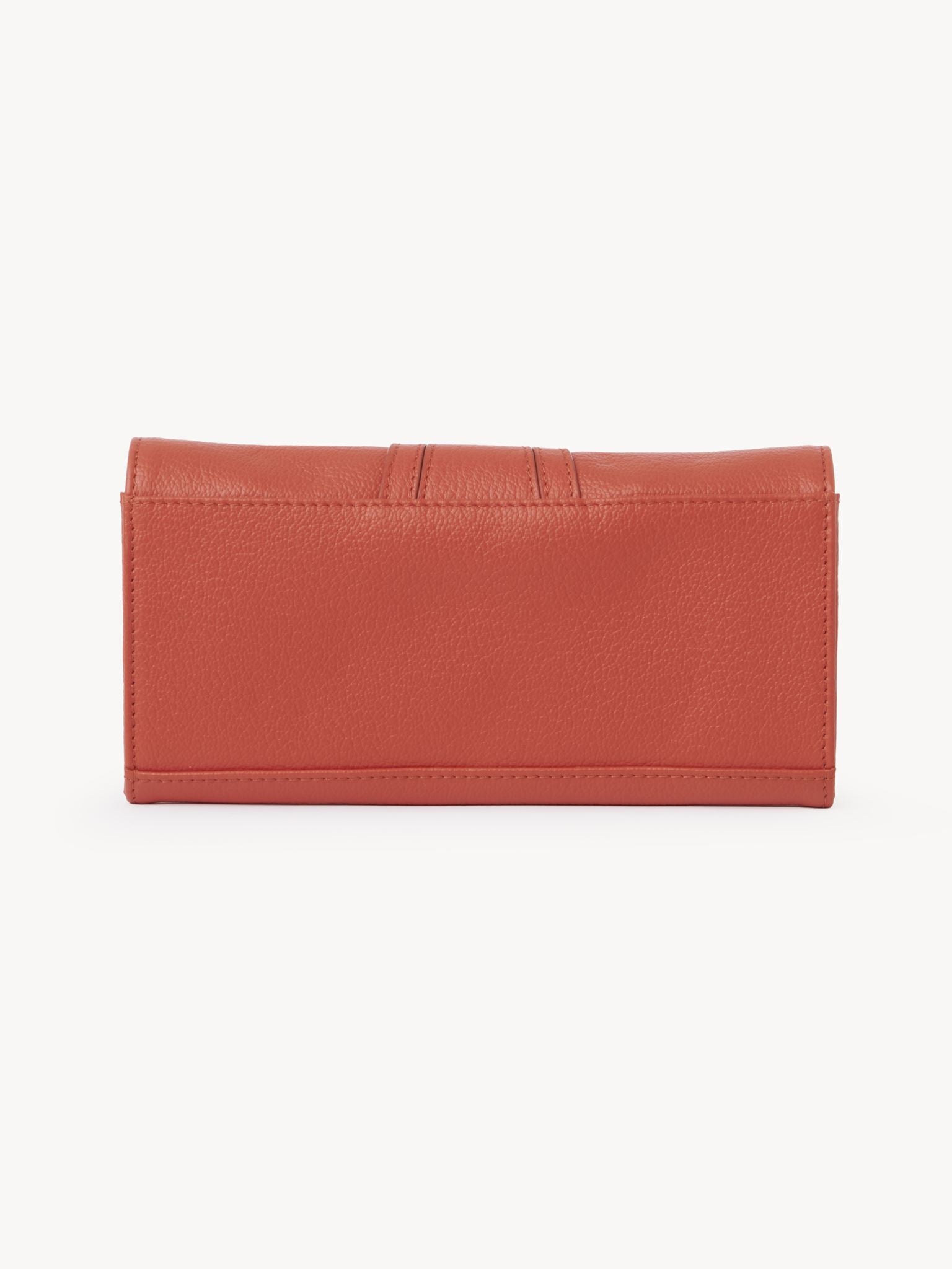 Portefeuille long Hana en cuir - Orange Gitane