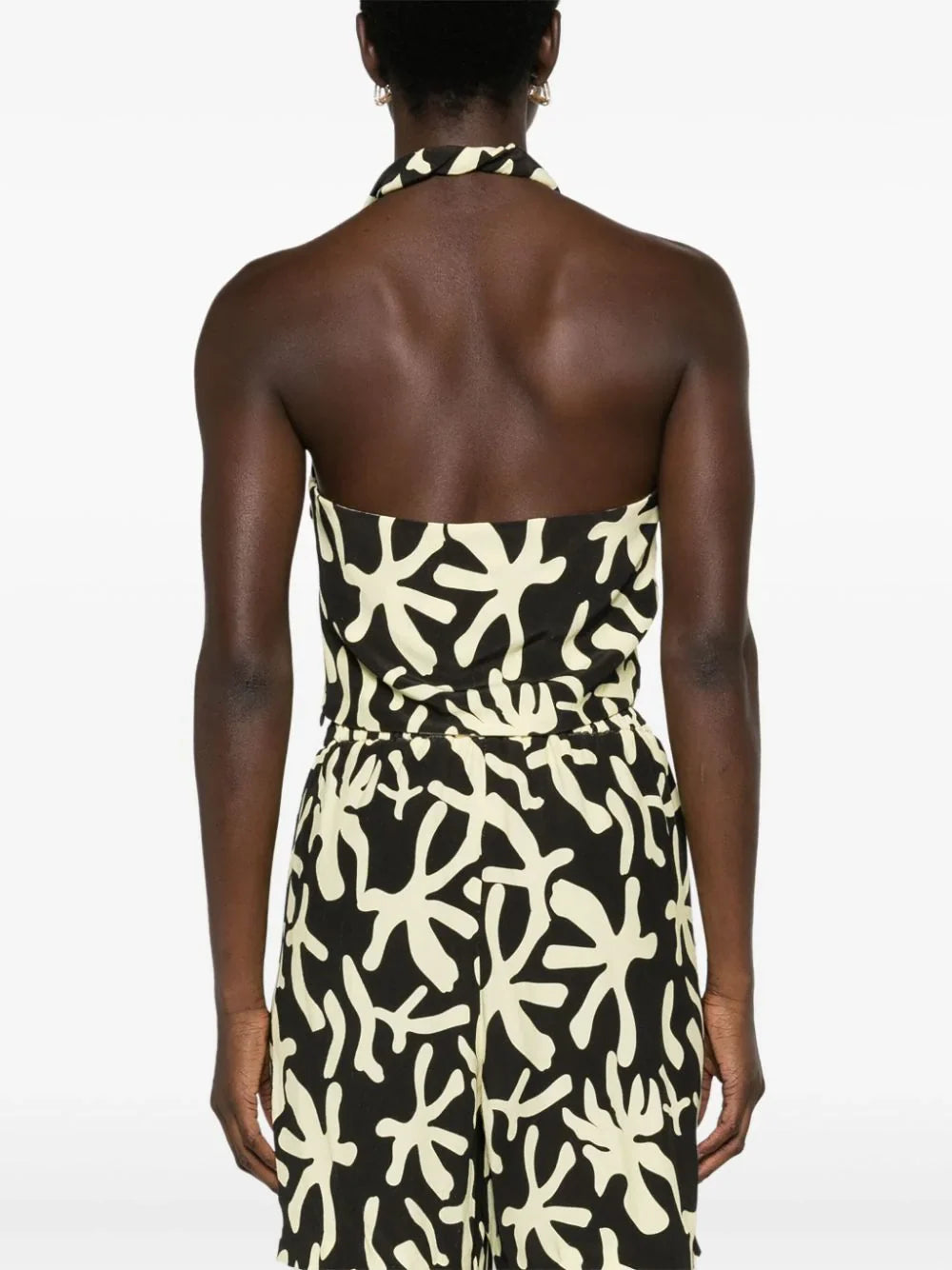 Crop top Eza en crêpe imprimé - Reef