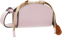 Petit sac pochette Cecilya à bandoulière en cuir - Creamy Lilac