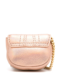 Porte-clés Hana en cuir grainé irisé - Poussière D'Or