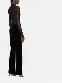 Pantalon à pince en velours - Black