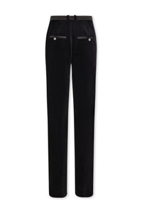Pantalon à pince en velours - Black