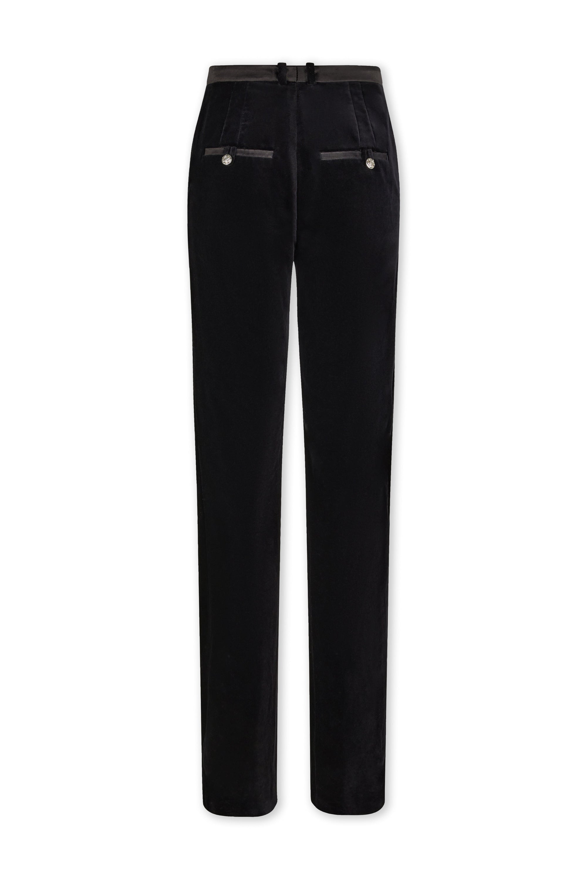 Pantalon à pince en velours - Black