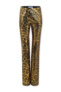 Pantalon à sequins motif léopard - Leopard